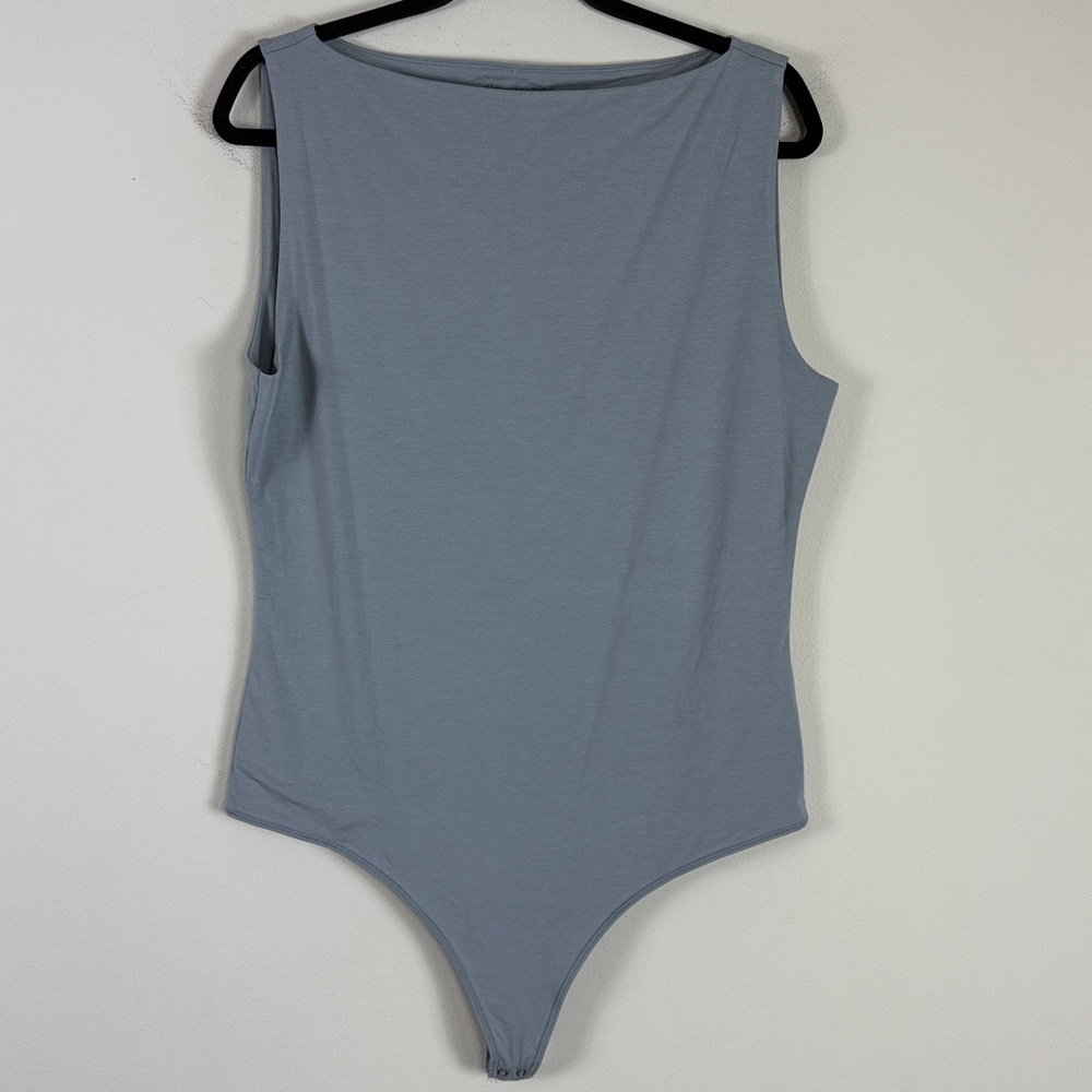 Abercrombie‎ & Fitch Soft AF Modal-Blend Boat Neck Grey Bodysuit Size XL